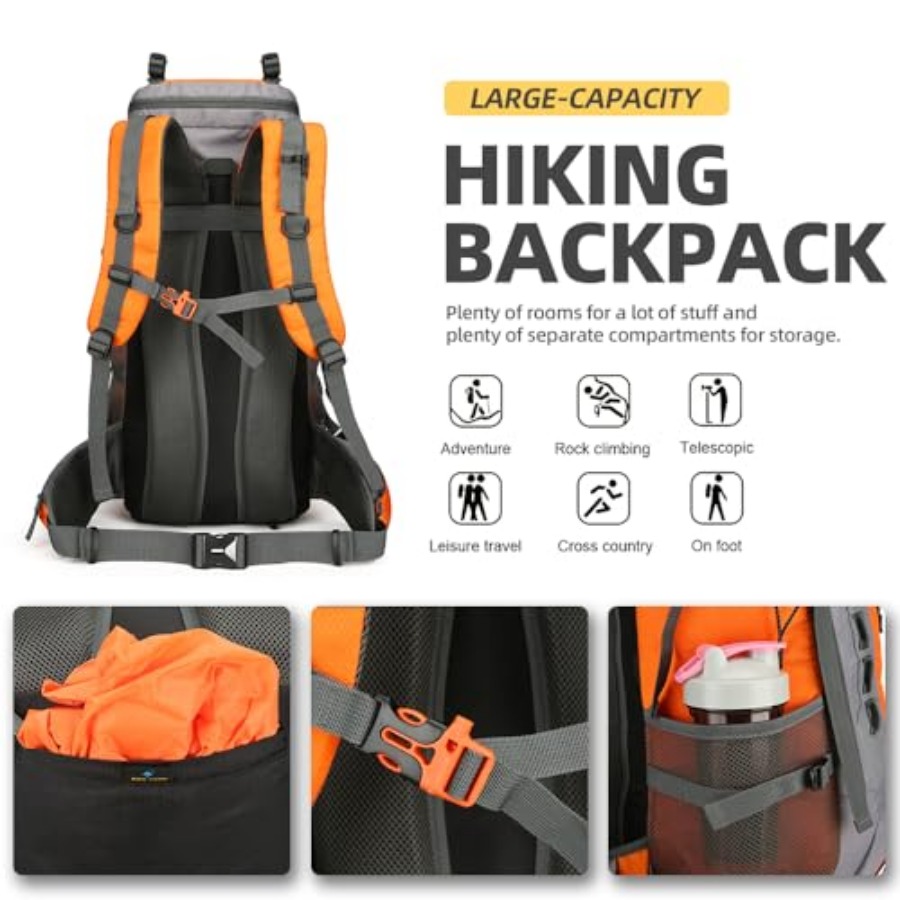 60L Hiking Backpack for Men an - Hiking Backpack Waterproof recension och pris