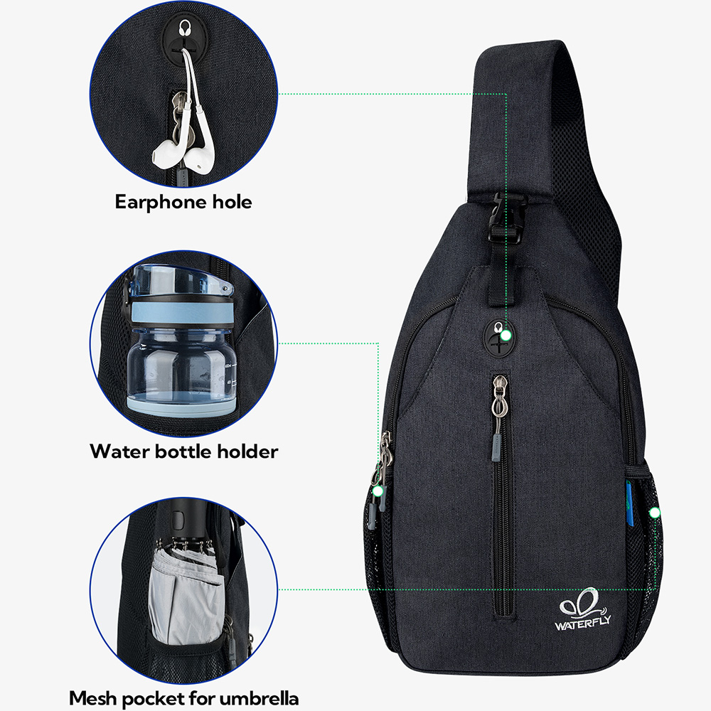 WATERFLY Crossbody Sling Bag C - Sling Backpack Shoulder recension och pris
