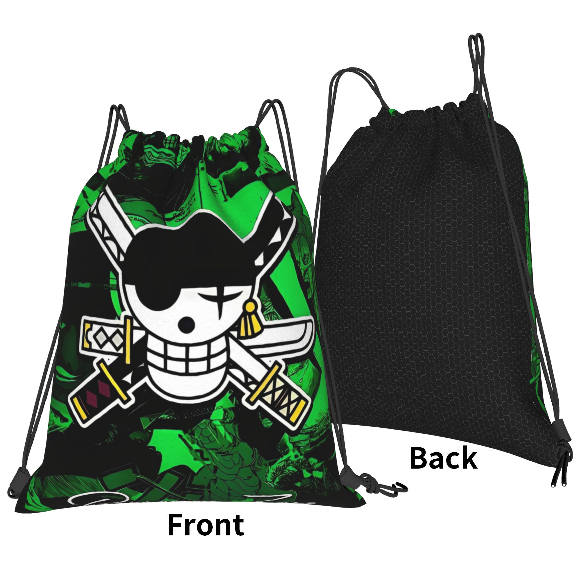 One Piece Zoro Skull Backpack  - Drawstring Gym Bag recension och pris