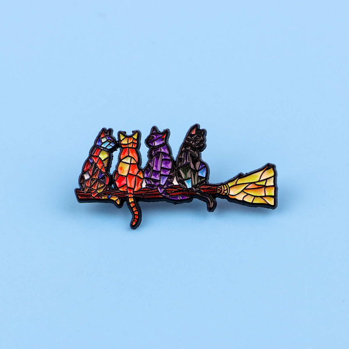 Colorful Cat Enamel Pin Witch  - Fashion Backpack Women recension och pris