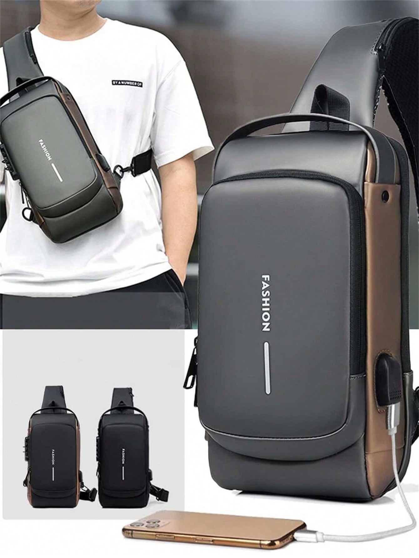 Men's Bags Shoulder Messenger  - Sling Backpack Shoulder recension och pris