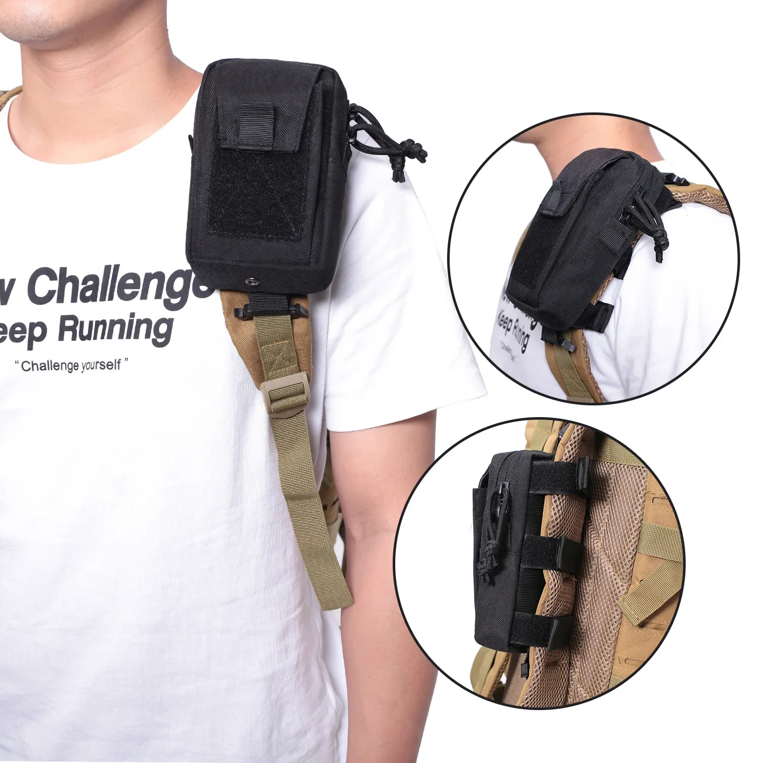 Molle Backpack Strap Bag Phone - Backpack Insert Organizer recension och pris