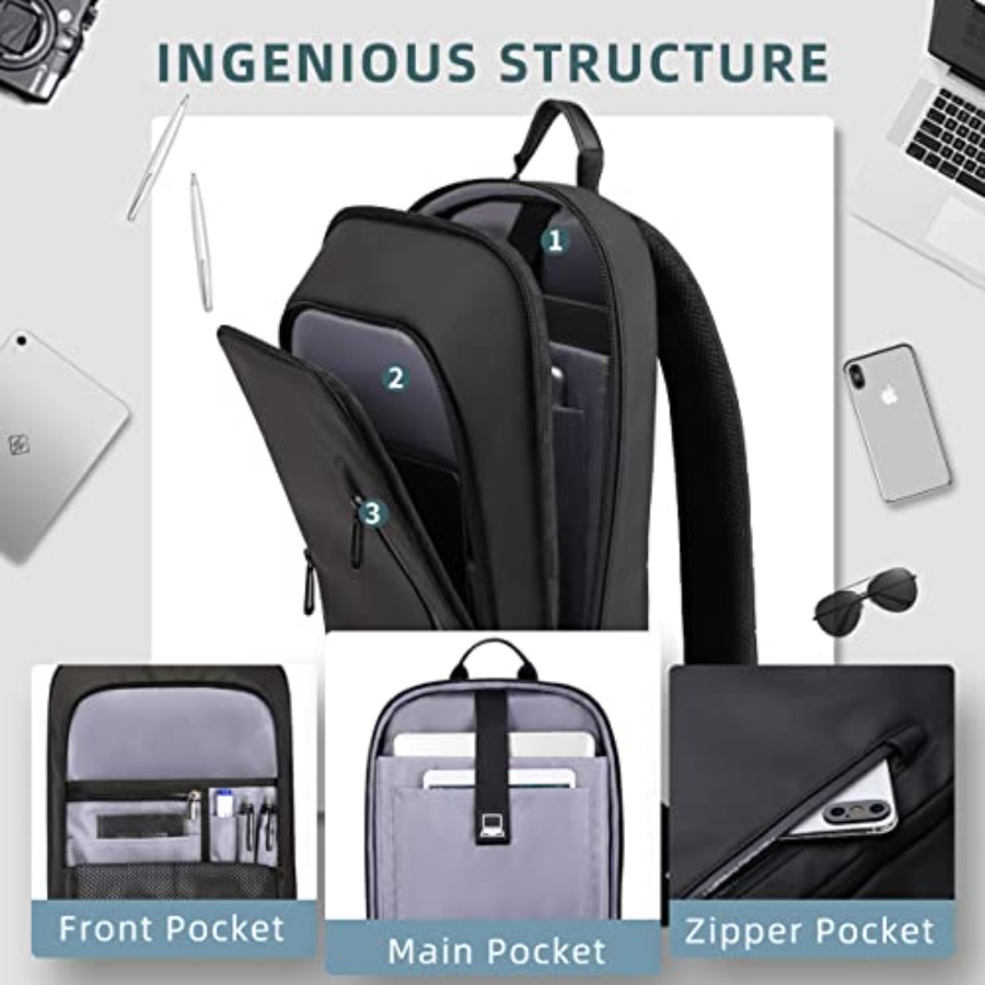 Backpack for Men Business Slim - Travel Backpack Anti Theft recension och pris