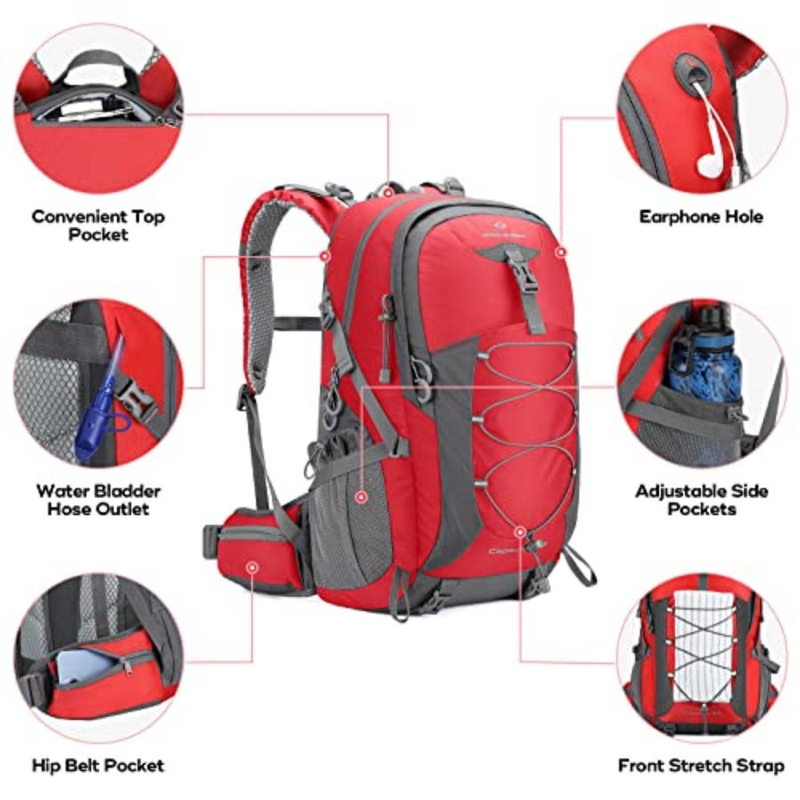 Hiking Backpack, Camping Backp - Hiking Backpack Waterproof recension och pris