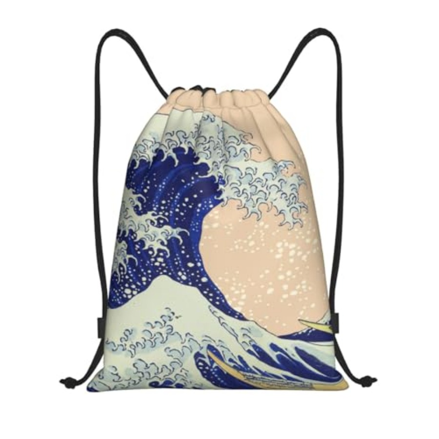 Japanese Kanagawa Ocean Great  - Drawstring Gym Bag recension och pris