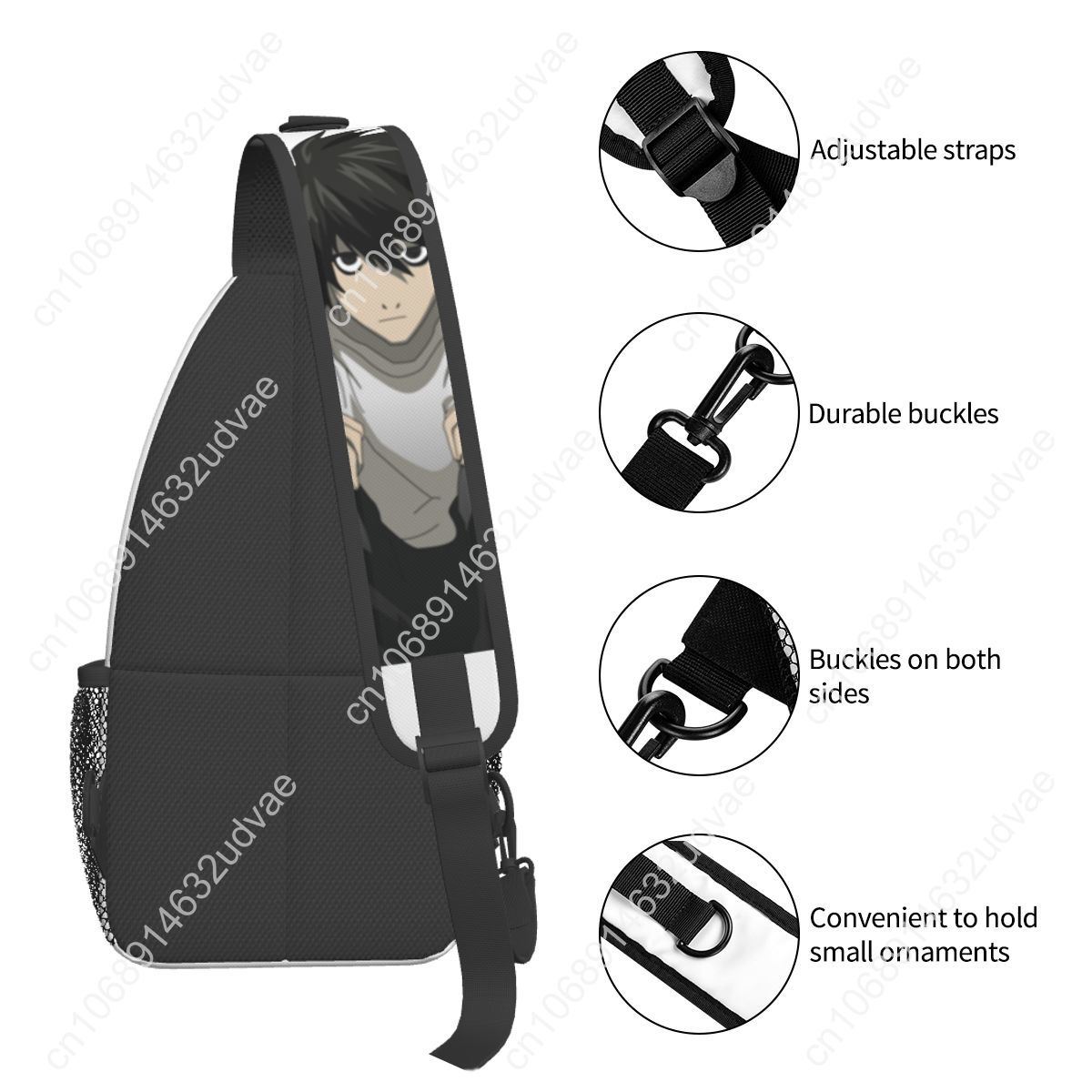 L Death Note Sling Bags Chest  - Sling Backpack Shoulder recension och pris