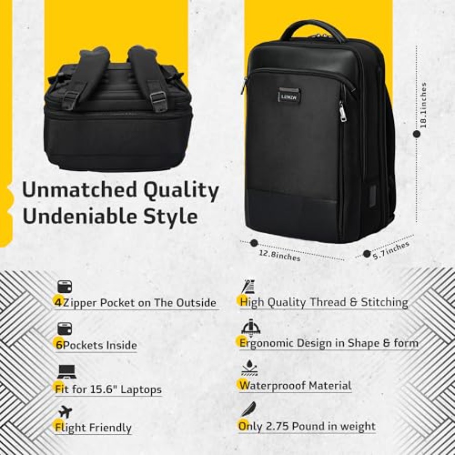 Laptop Business Backpack for M - Travel Backpack Anti Theft recension och pris