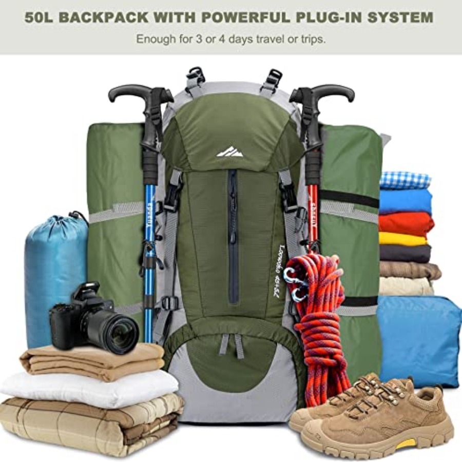 Loowoko 50L Hiking Backpack, W - Hiking Backpack Waterproof recension och pris