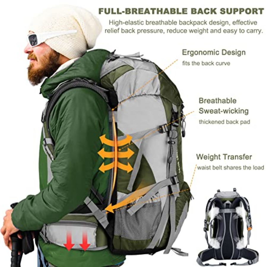 Loowoko 50L Hiking Backpack, W - Hiking Backpack Waterproof recension och pris