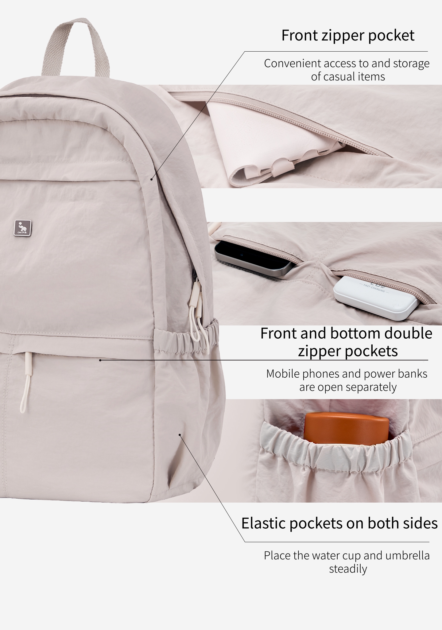 OIWAS Ultra lightweight and st - Canvas Backpack Casual recension och pris