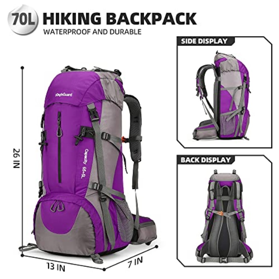 70L Hiking Backpack with Rain  - Hiking Backpack Waterproof recension och pris