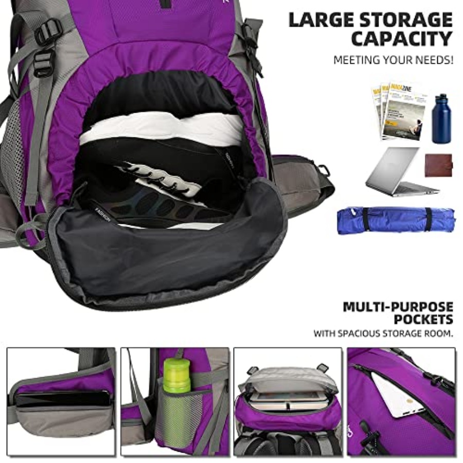 70L Hiking Backpack with Rain  - Hiking Backpack Waterproof recension och pris