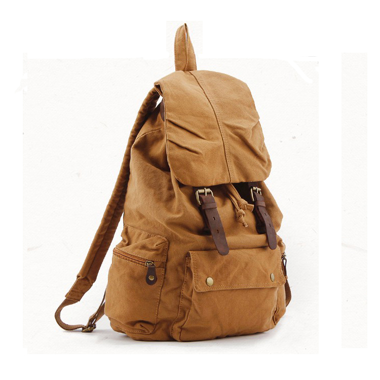 Fashion Vintage Leather milita - Rucksack Military Style recension och pris