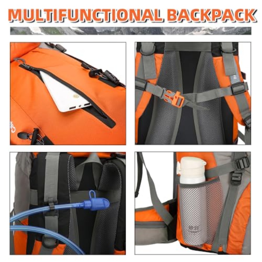 70L Hiking Backpack with Rain  - Hiking Backpack Waterproof recension och pris