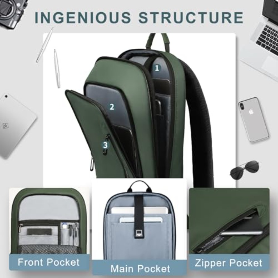 Backpack for Men Business Slim - Travel Backpack Anti Theft recension och pris