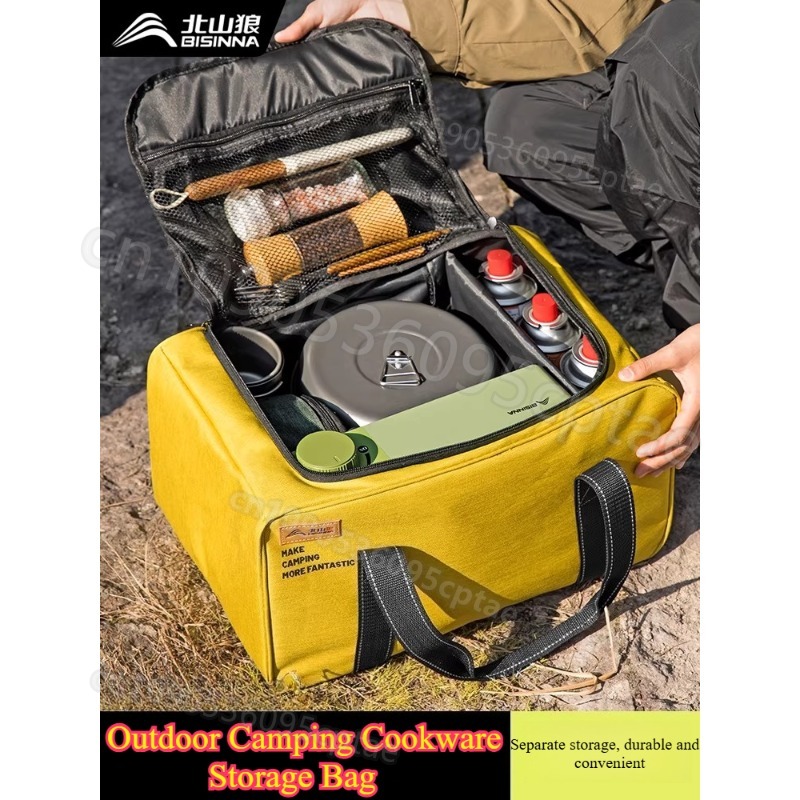 Portable Camping Cookware Set  - Foldable Backpack Small recension och pris
