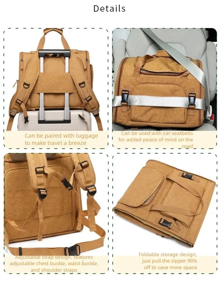 Portable cat bag, expandable l - Foldable Backpack Small recension och pris