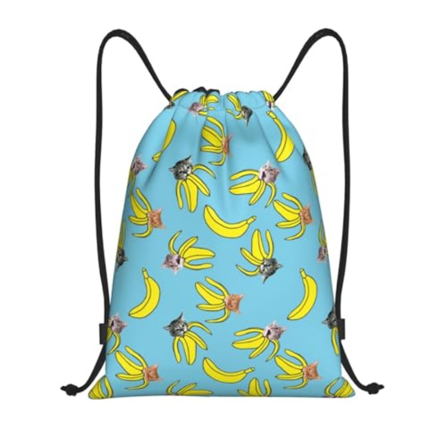 Funny Cat Banana Bananas Draws - Drawstring Gym Bag recension och pris